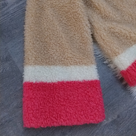 Pink and Tan Sherpa teddy coat by Anthropologie. - Picture 12 of 15